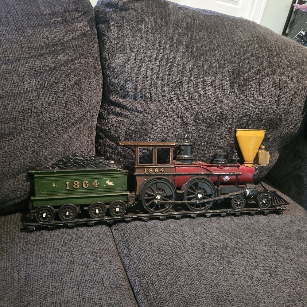 Sexton | Vintage Cast Metal 1864 Locomotive Wall Hanging